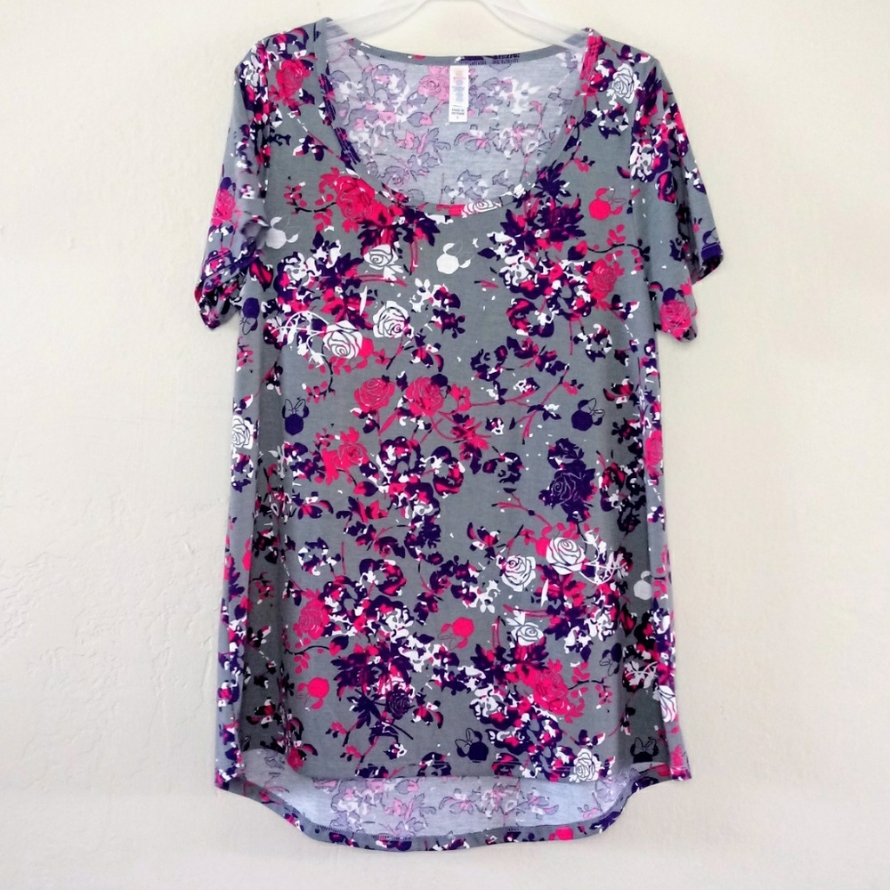 LulaRoe Disney Classic T Shirt Floral Minnie Top